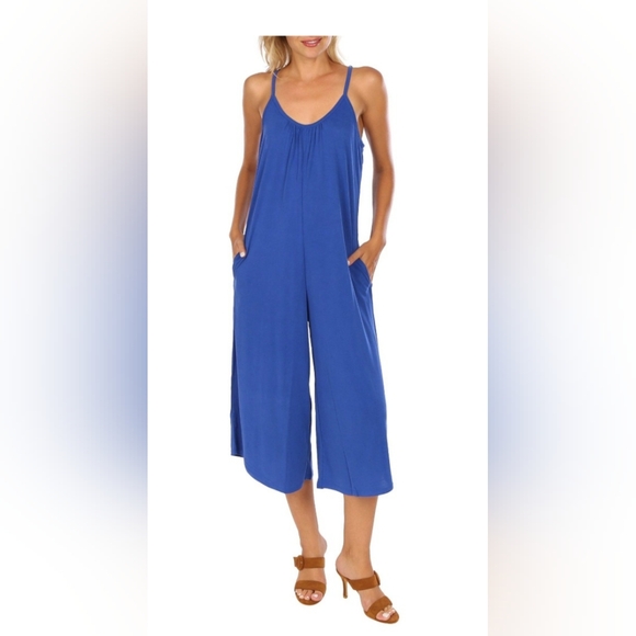 Love Tree Juniors Solid Sleeveless Jumpsuit - Size Small - Picture 1 of 13